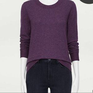 LOFT purple crew neck sweater